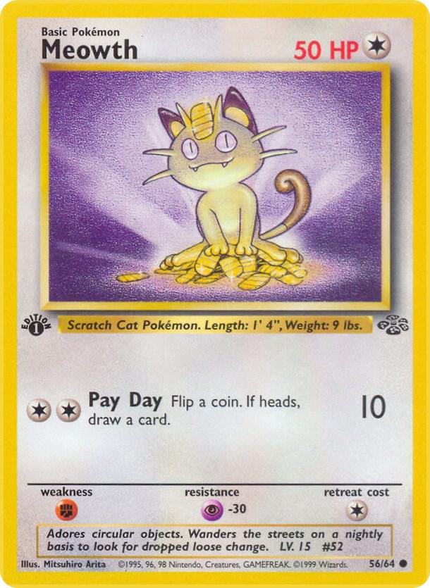 Meowth 56/64 (Jungle)  - 1st Edition | Good Games Adelaide SA