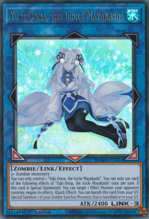 Yuki-Onna, the Icicle Mayakashi [MAMA-EN014] Ultra Rare | Good Games Adelaide SA