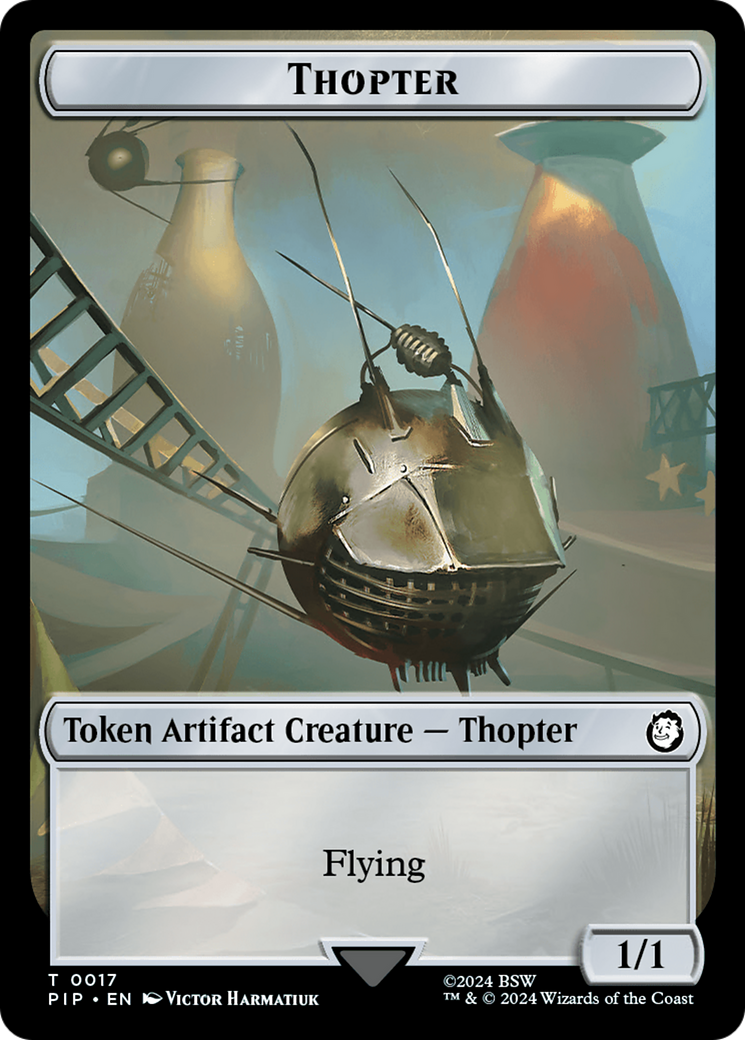 Food (0012) // Thopter Double-Sided Token [Fallout Tokens] | Good Games Adelaide SA