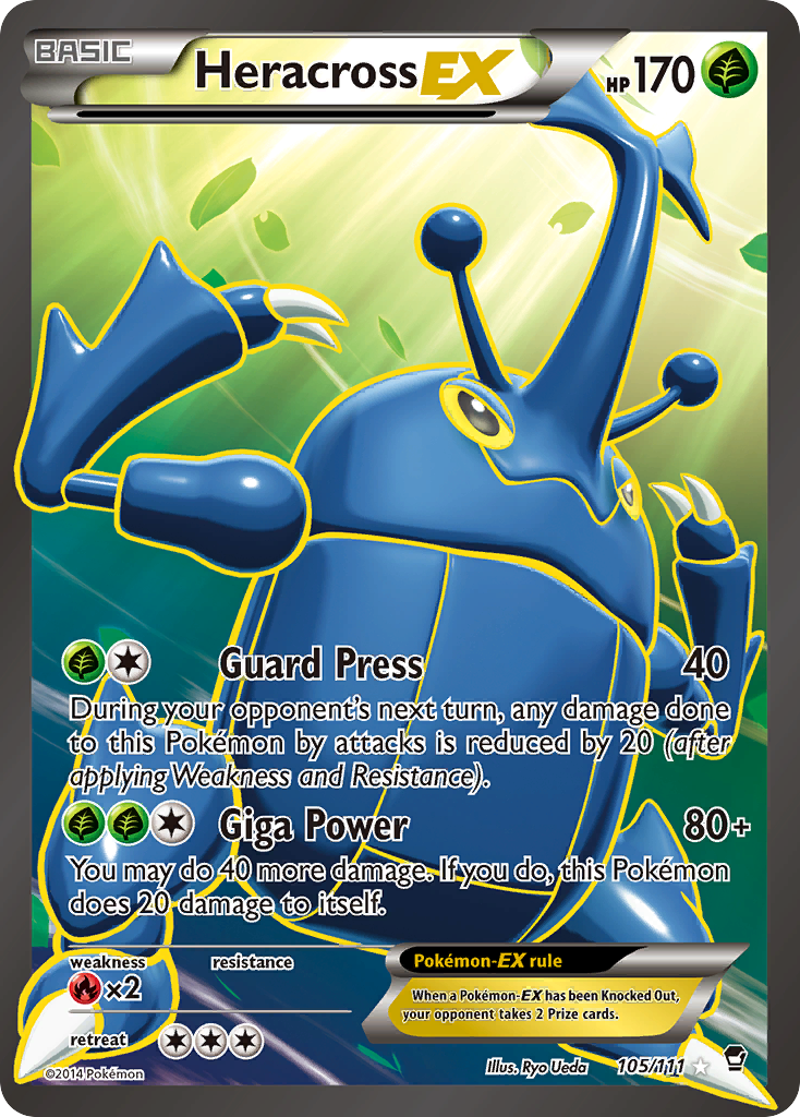 Heracross EX (105/111) [XY: Furious Fists] | Good Games Adelaide SA