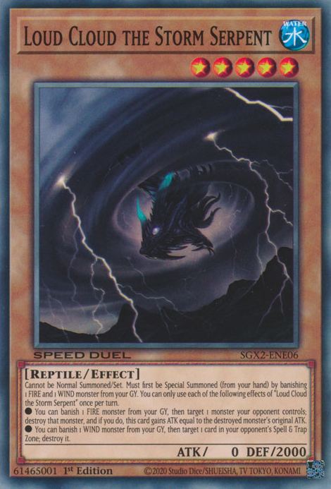 Loud Cloud the Storm Serpent [SGX2-ENE06] Common | Good Games Adelaide SA