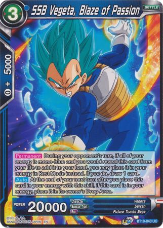 SSB Vegeta, Blaze of Passion [BT10-040] | Good Games Adelaide SA