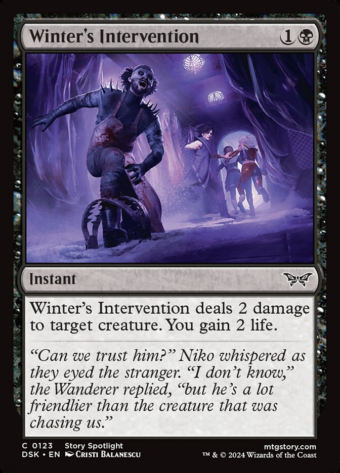 Winter's Intervention 123 (Duskmourn: House of Horror)  - Foil | Good Games Adelaide SA