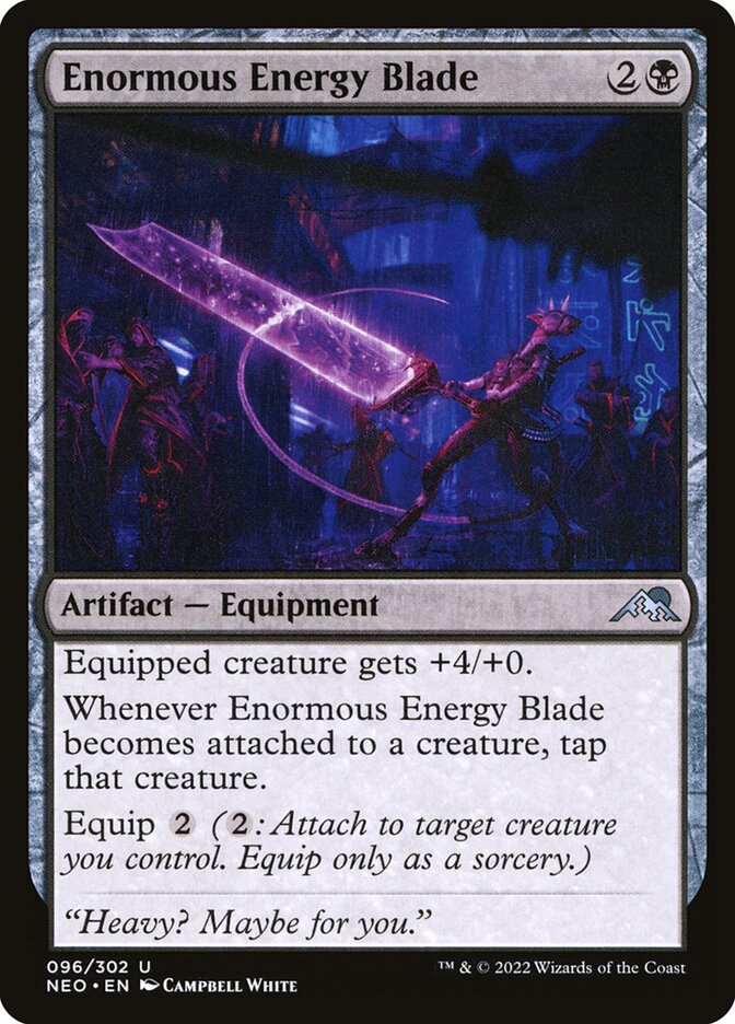 Enormous Energy Blade 96 (Kamigawa: Neon Dynasty)  - Foil | Good Games Adelaide SA