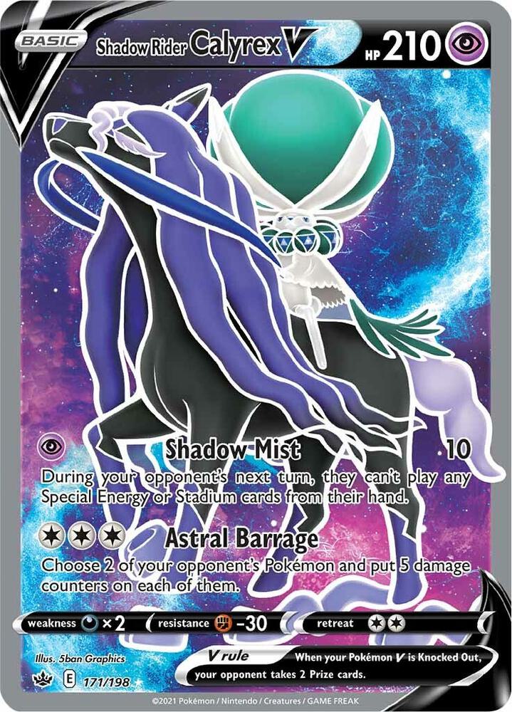 Shadow Rider Calyrex V Full Art 171/198 (SWSH06: Chilling Reign)  - Holofoil | Good Games Adelaide SA