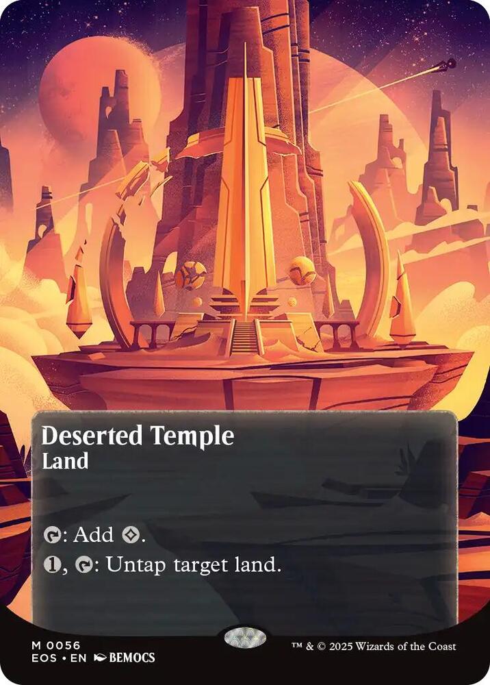 Deserted Temple 0056 Borderless 56/0 (Edge of Eternities: Stellar Sights)  - Borderless Foil | Good Games Adelaide SA