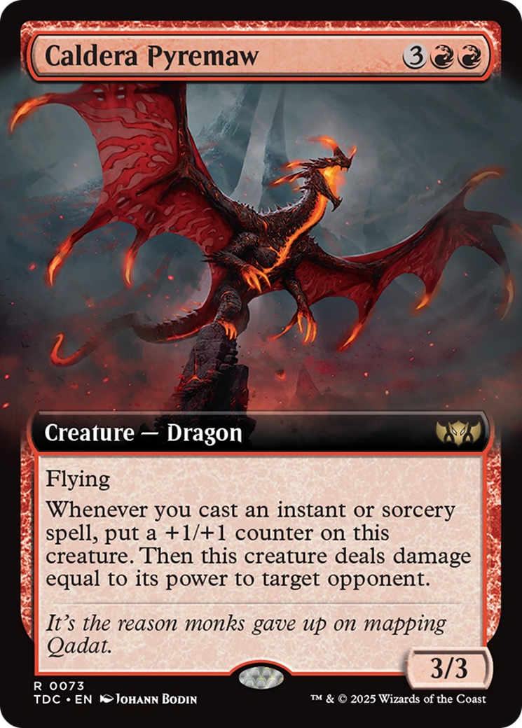 Caldera Pyremaw (Extended Art) [Tarkir: Dragonstorm Commander] | Good Games Adelaide SA