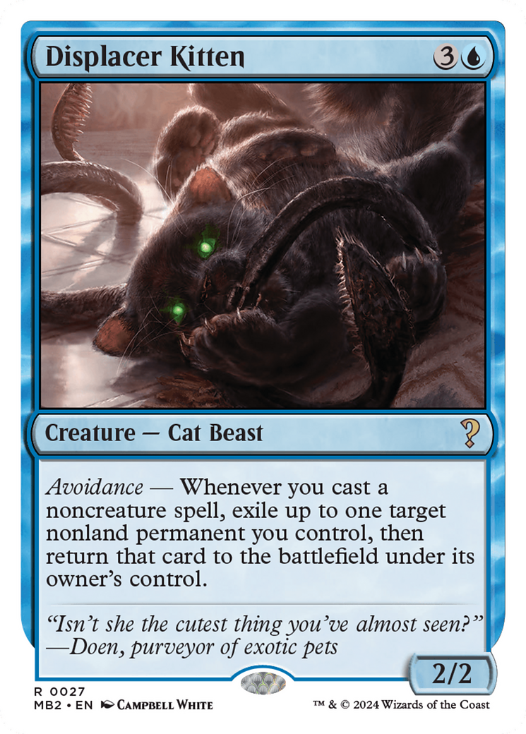 Displacer Kitten (White Border) [Mystery Booster 2] | Good Games Adelaide SA