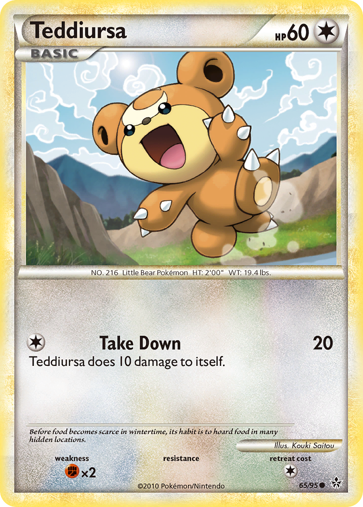 Teddiursa (65/95) [HeartGold & SoulSilver: Unleashed] | Good Games Adelaide SA