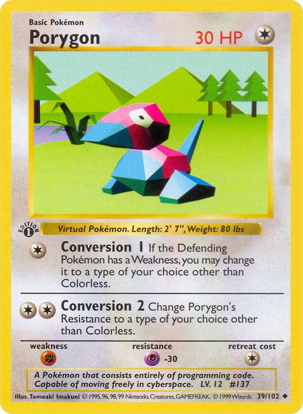 Porygon 039/102 (Base Set (Shadowless))  - Unlimited | Good Games Adelaide SA