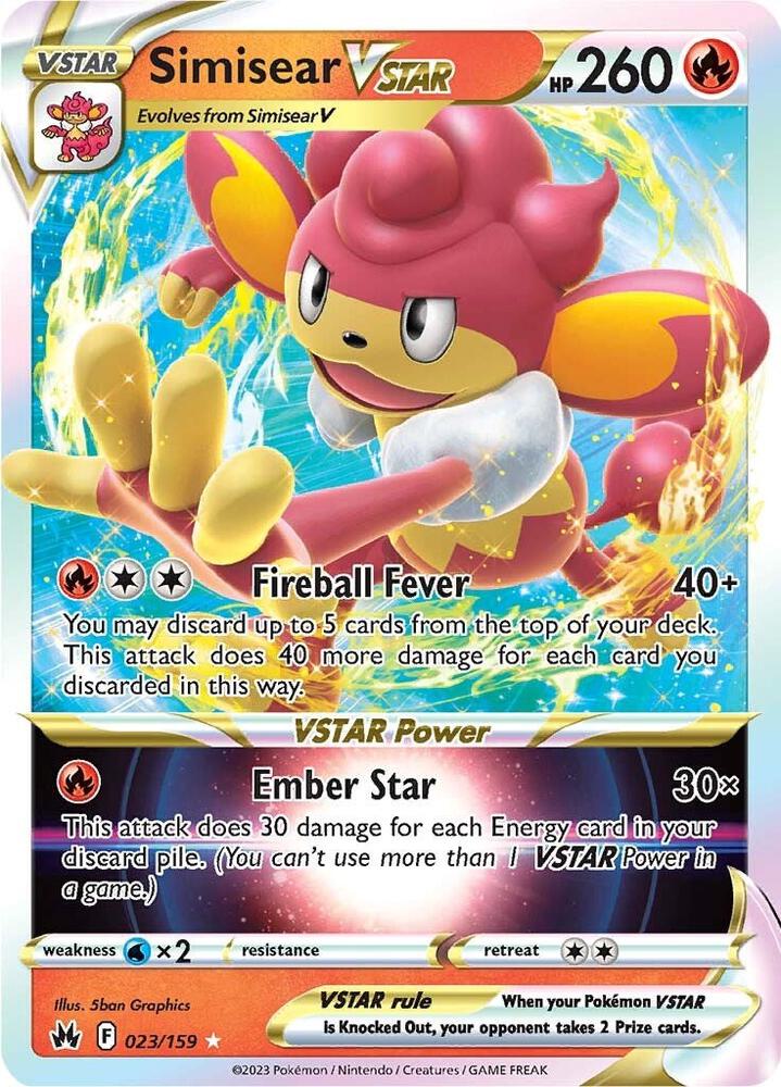 Simisear VSTAR 023/159 (Crown Zenith)  - Holofoil | Good Games Adelaide SA