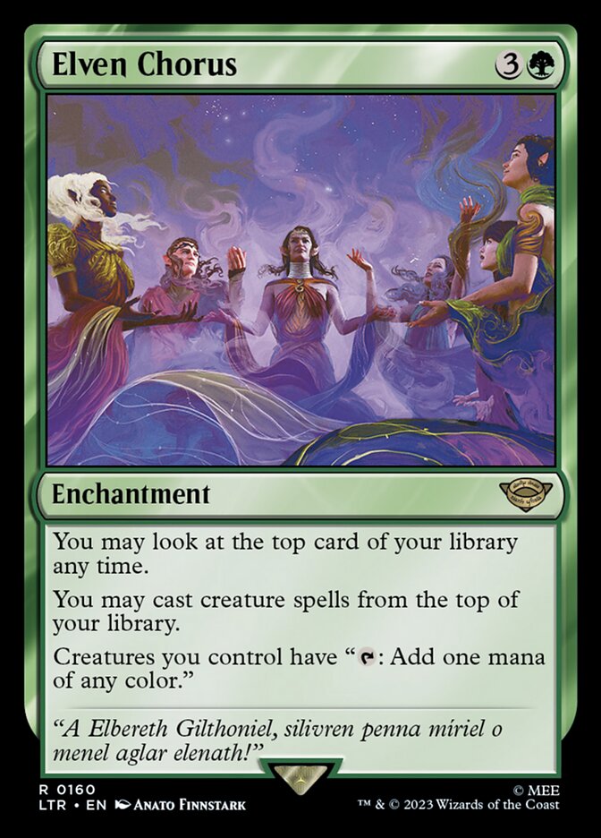 Elven Chorus 160 (Universes Beyond: The Lord of the Rings: Tales of Middle-earth)  - Foil | Good Games Adelaide SA