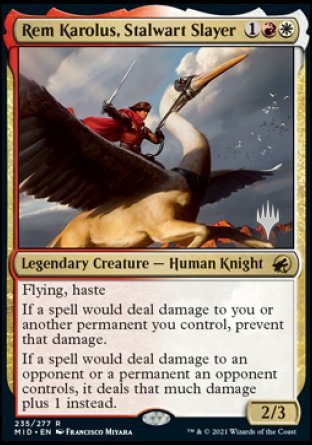 Rem Karolus, Stalwart Slayer (Promo Pack) [Innistrad: Midnight Hunt Promos] | Good Games Adelaide SA