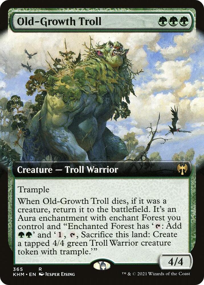 Old-Growth Troll 365 (Kaldheim)  - Extended Art Foil | Good Games Adelaide SA