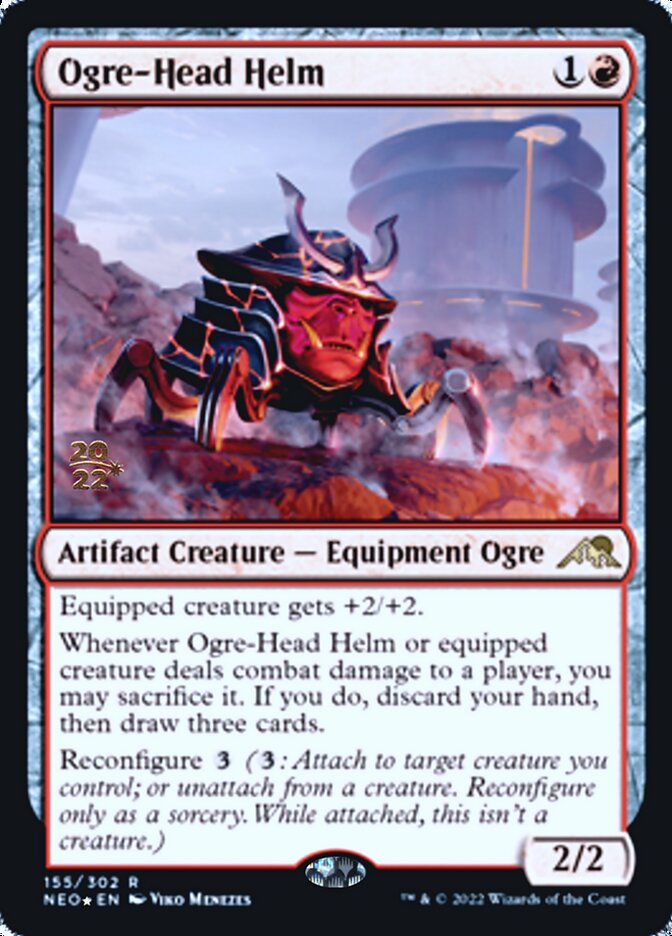 Ogre-Head Helm [Kamigawa: Neon Dynasty Prerelease Promos] | Good Games Adelaide SA