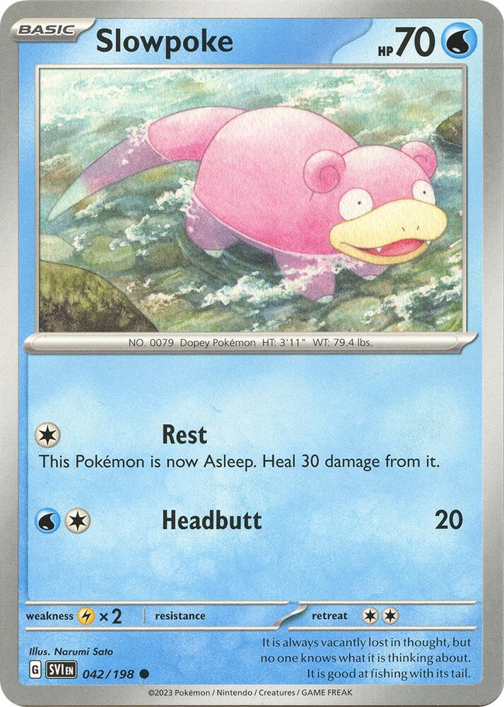 Slowpoke 042/198 (SV01: Scarlet & Violet Base Set)  | Good Games Adelaide SA