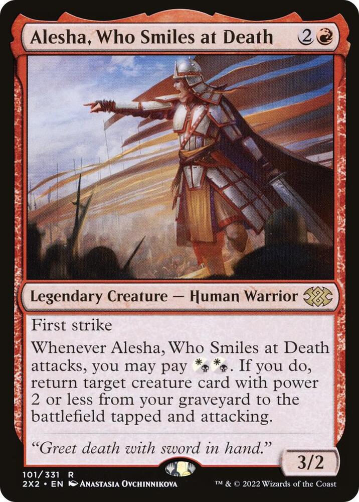Alesha Who Smiles at Death 101 (Double Masters 2022)  - Foil | Good Games Adelaide SA