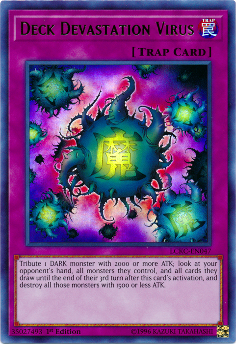 Deck Devastation Virus [LCKC-EN047] Ultra Rare | Good Games Adelaide SA
