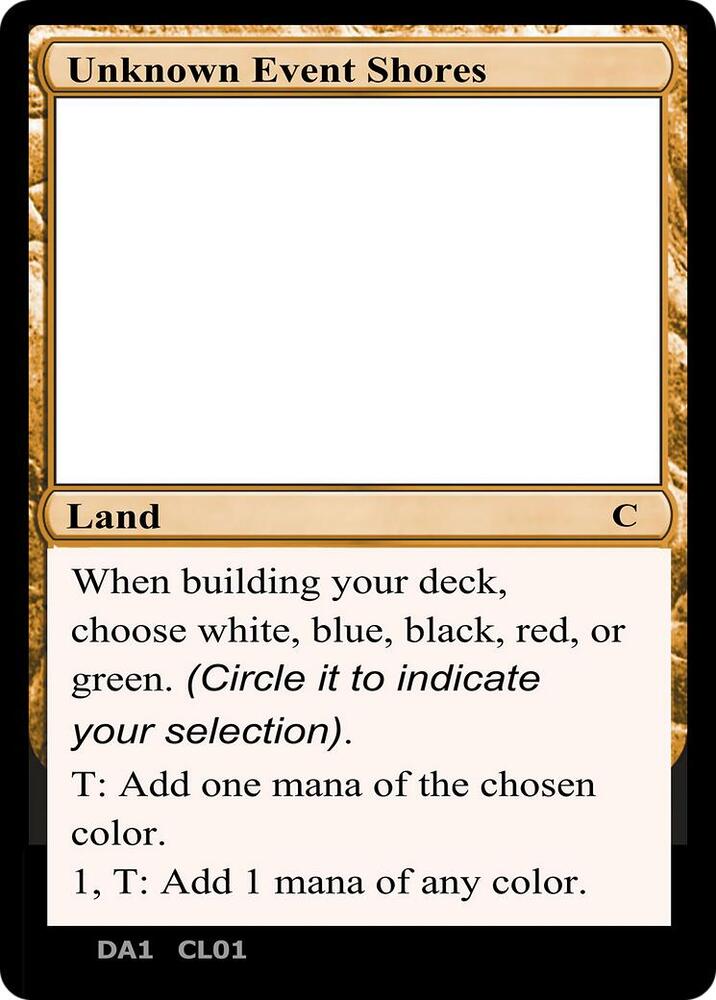 Unknown Event Shores  (Un-Known Event Playtest Cards)  | Good Games Adelaide SA