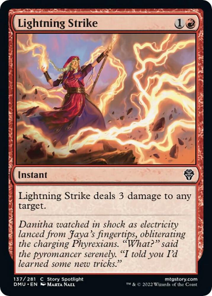 Lightning Strike 137 (Dominaria United)  - Foil | Good Games Adelaide SA