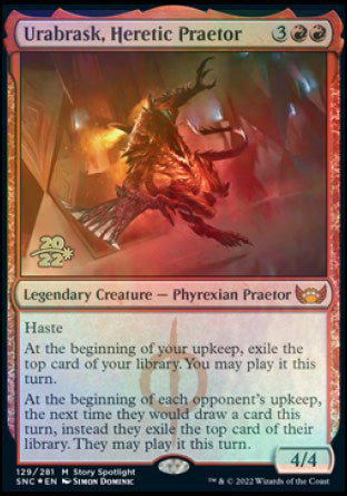 Urabrask, Heretic Praetor [Streets of New Capenna Prerelease Promos] | Good Games Adelaide SA