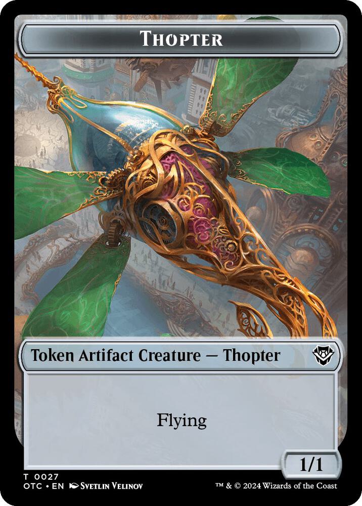Thopter Treasure Double Sided Token 27 // 18 (Commander: Outlaws of Thunder Junction)  | Good Games Adelaide SA