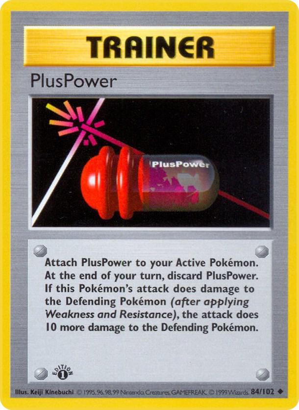 PlusPower 084/102 (Base Set (Shadowless))  - 1st Edition | Good Games Adelaide SA