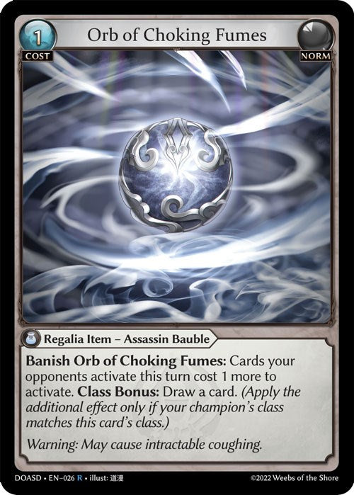 Orb of Choking Fumes (026) [Dawn of Ashes: Starter Decks] | Good Games Adelaide SA