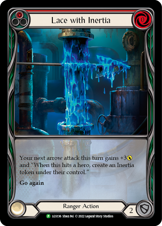 Lace with Inertia (Red) [LGS136] (Promo)  Rainbow Foil | Good Games Adelaide SA