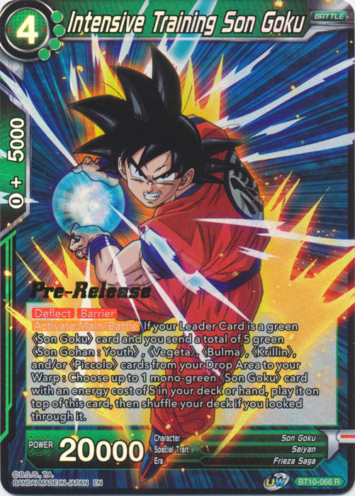 Intensive Training Son Goku (BT10-066) [Rise of the Unison Warrior Prerelease Promos] | Good Games Adelaide SA