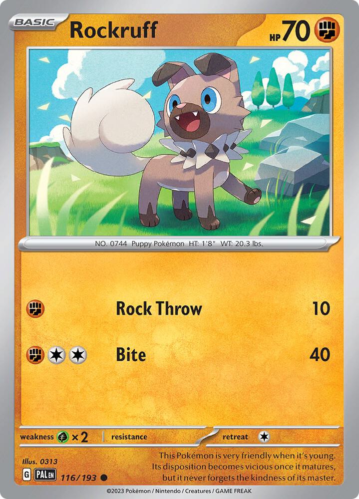 Rockruff 116/193 (SV02: Paldea Evolved)  | Good Games Adelaide SA