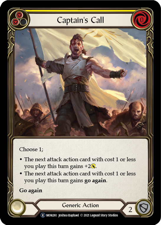 Captain's Call (Yellow) [U-MON261-RF] Unlimited Rainbow Foil | Good Games Adelaide SA