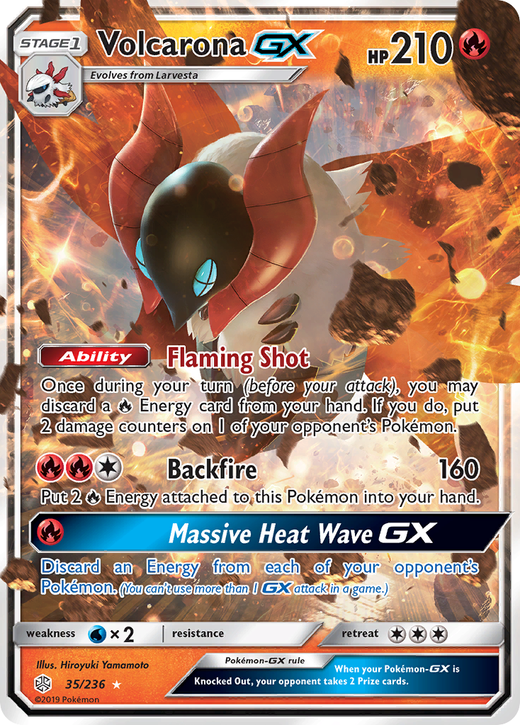Volcarona GX (35/236) [Sun & Moon: Cosmic Eclipse] | Good Games Adelaide SA