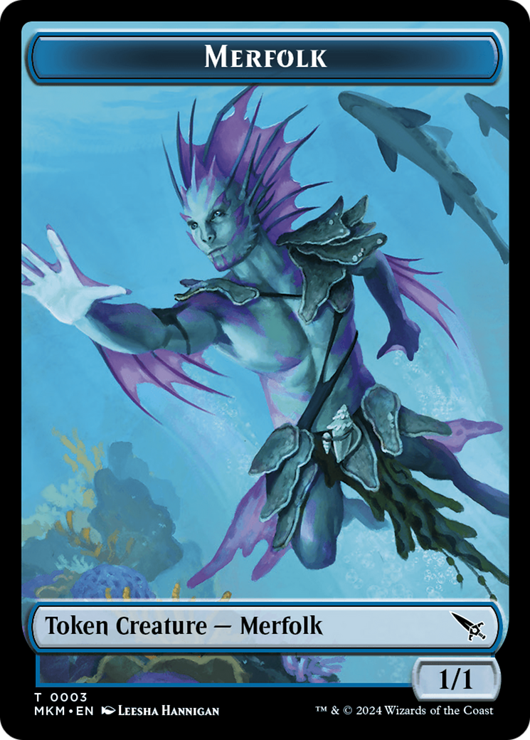 Thopter (0020) // Merfolk Double-Sided Token [Murders at Karlov Manor Tokens] | Good Games Adelaide SA