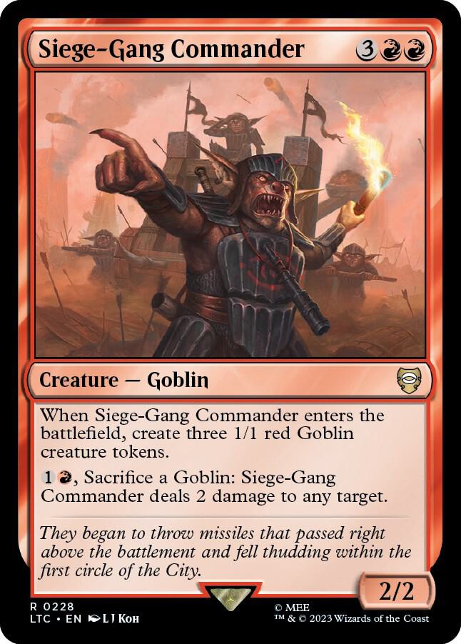 Siege Gang Commander 228 (Commander: The Lord of the Rings: Tales of Middle-earth)  | Good Games Adelaide SA