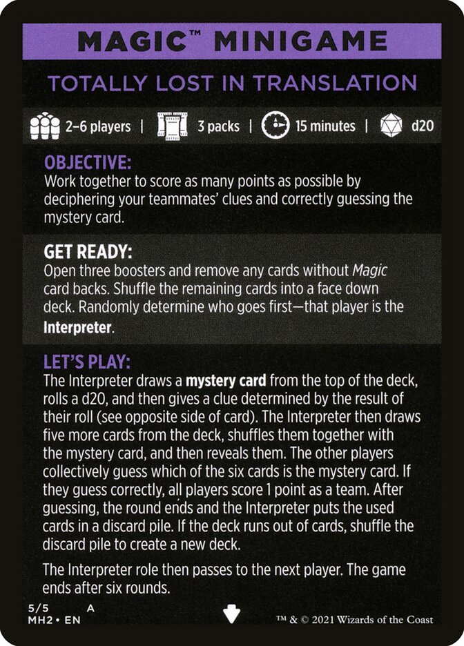 Totally Lost in Translation (Magic Minigame) [Modern Horizons 2 Minigame] | Good Games Adelaide SA