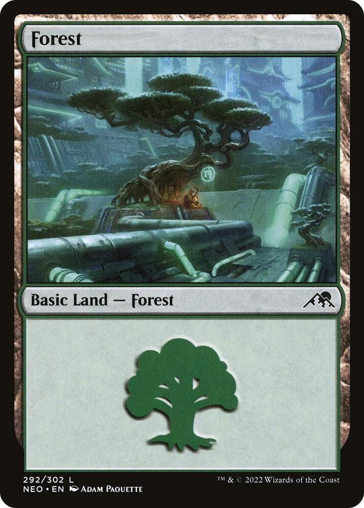 Forest 292 (Kamigawa: Neon Dynasty)  - Foil | Good Games Adelaide SA