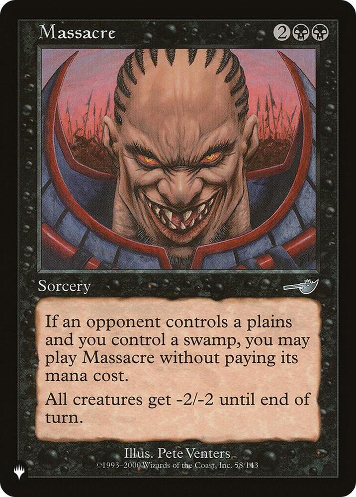 Massacre 58/143 (The List Reprints)  | Good Games Adelaide SA