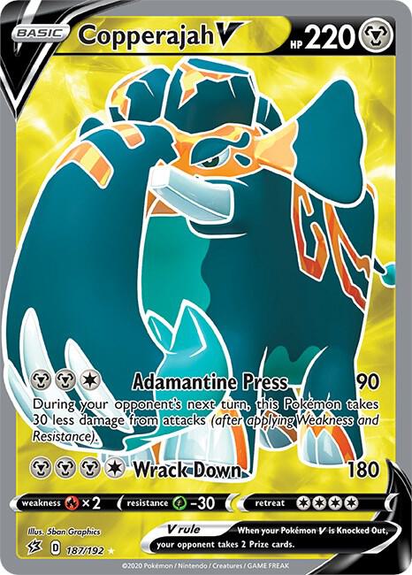 Copperajah V Full Art 187/192 (SWSH02: Rebel Clash)  - Holofoil | Good Games Adelaide SA