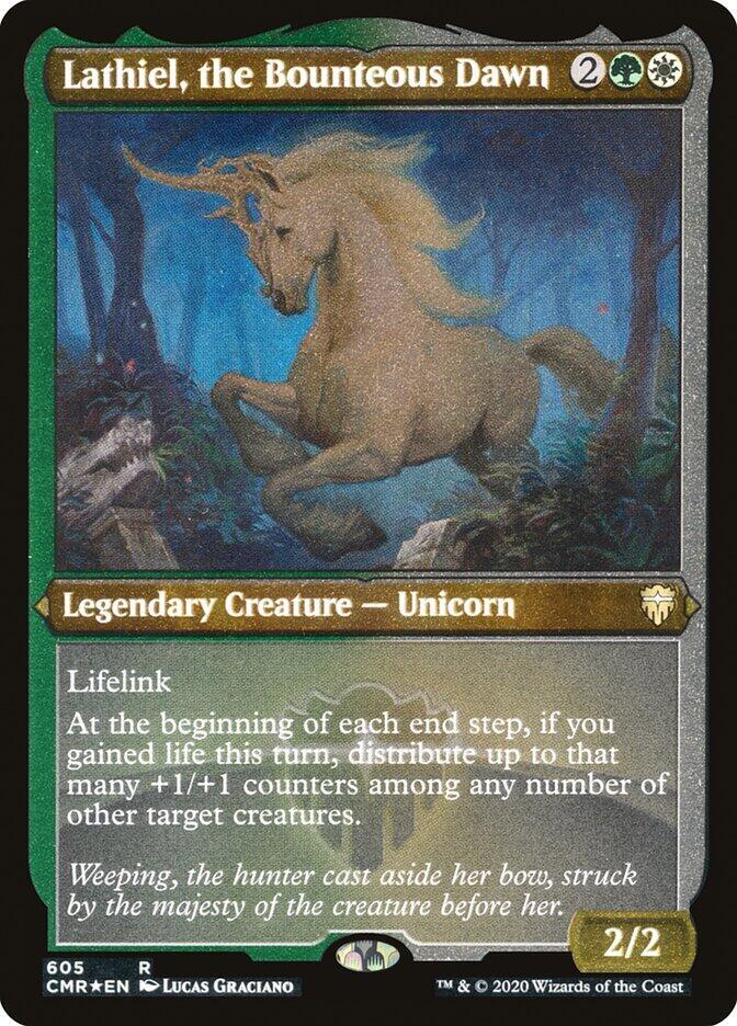 Lathiel the Bounteous Dawn Foil Etched 605 (Commander Legends)  - Foil | Good Games Adelaide SA