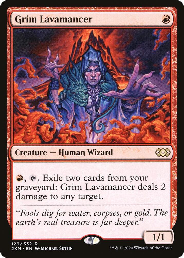 Grim Lavamancer 129 (Double Masters)  - Foil | Good Games Adelaide SA