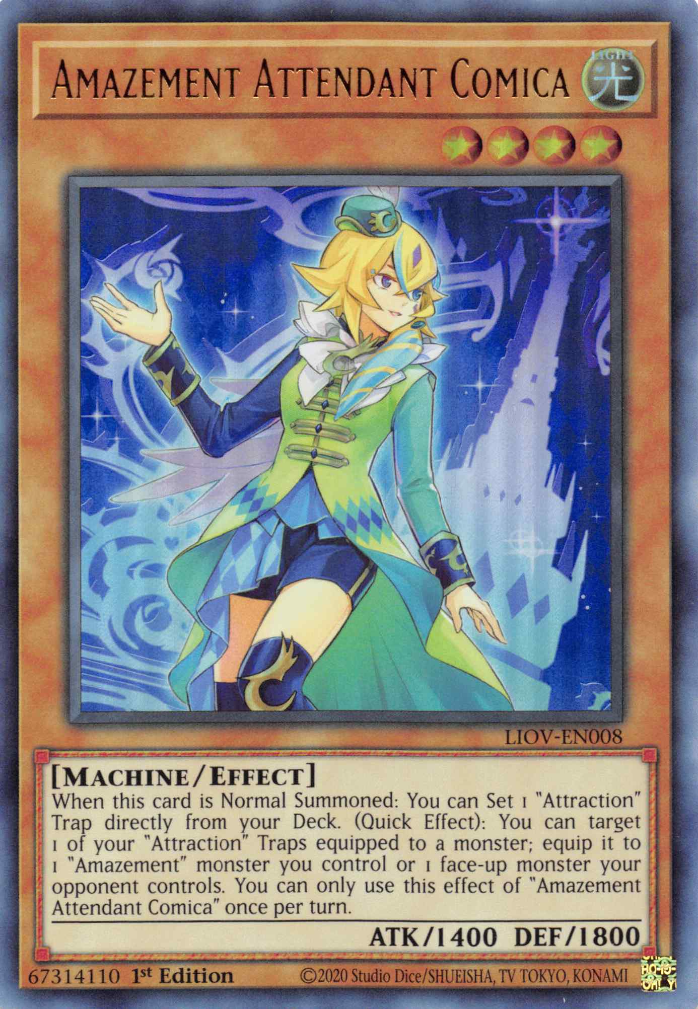 Amazement Attendant Comica [LIOV-EN008] Ultra Rare | Good Games Adelaide SA
