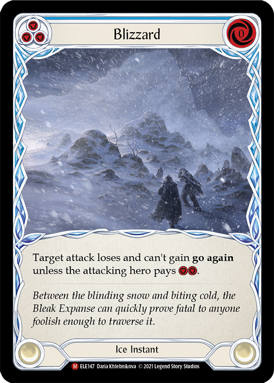 Blizzard [ELE147] (Tales of Aria)  1st Edition Rainbow Foil | Good Games Adelaide SA