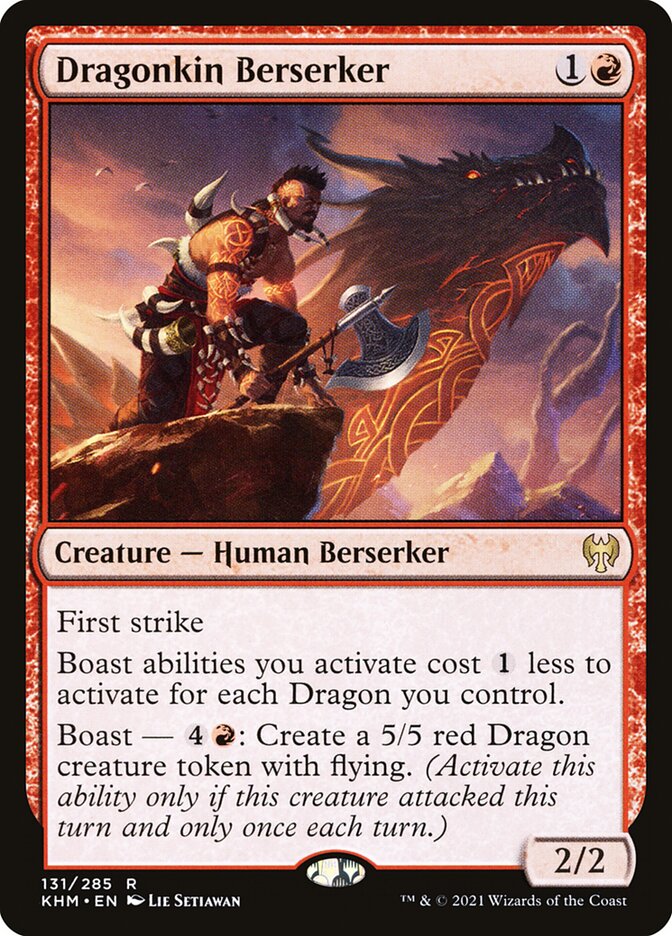 Dragonkin Berserker 131 (Kaldheim)  - Foil | Good Games Adelaide SA
