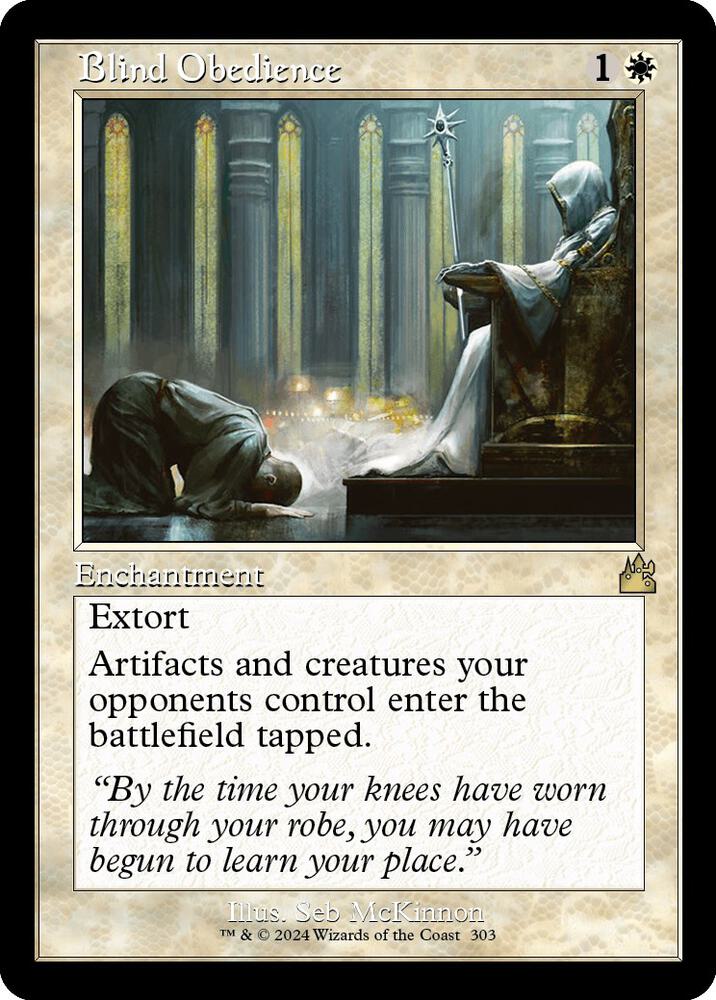Blind Obedience 303 (Ravnica Remastered)  - Foil | Good Games Adelaide SA