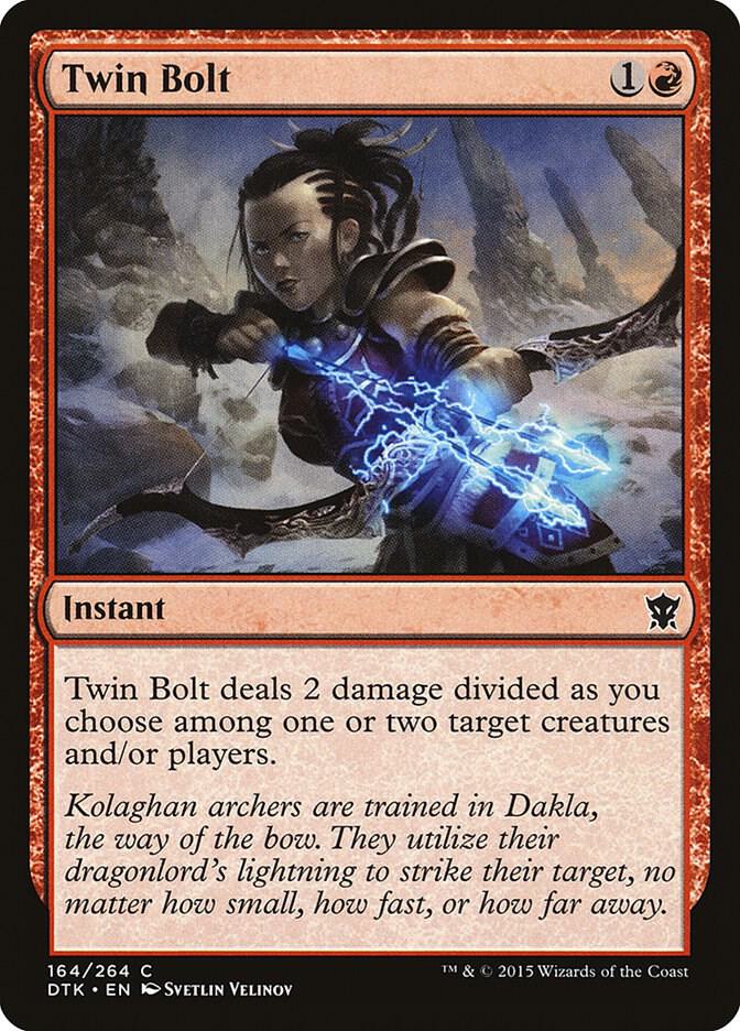 Twin Bolt 164 (Dragons of Tarkir)  - Foil | Good Games Adelaide SA