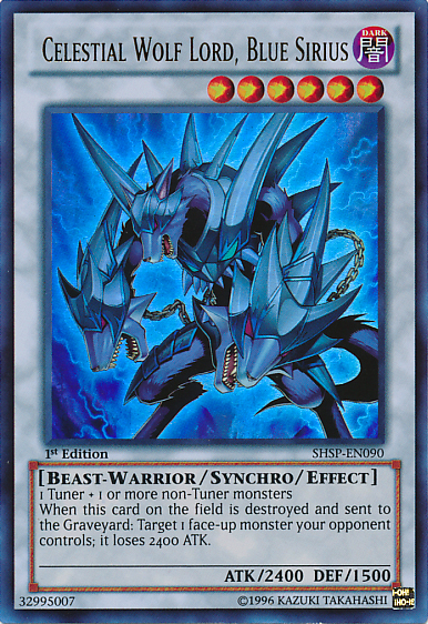 Celestial Wolf Lord, Blue Sirius [SHSP-EN090] Ultra Rare | Good Games Adelaide SA