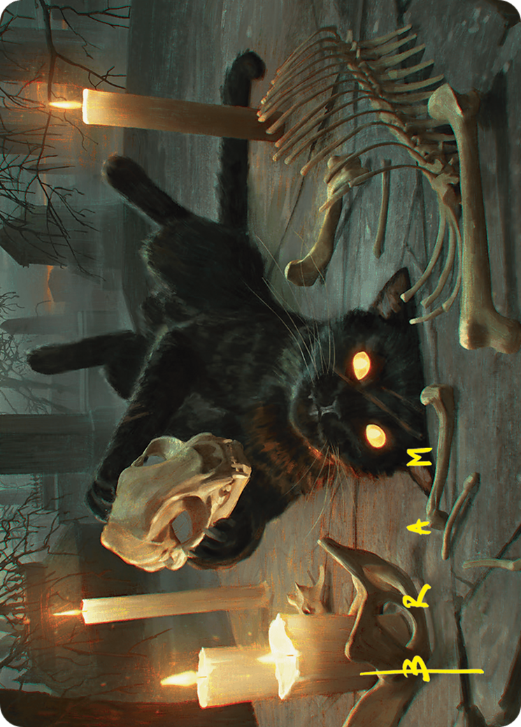 Nine-Lives Familiar Art Card (8/54) (Gold-Stamped Signature) [Foundations Art Series] | Good Games Adelaide SA