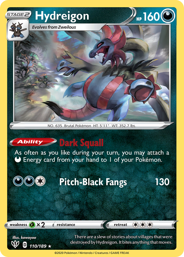 Hydreigon (110/189) [Sword & Shield: Darkness Ablaze] | Good Games Adelaide SA