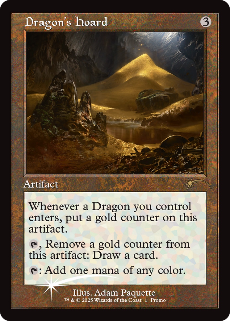 Dragon's Hoard (Retro Frame) [Wizards Play Network 2025] | Good Games Adelaide SA
